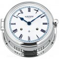 ВЕМПЕ часы с боем склянок, механические 185 мм (серия АДМИРАЛ 2) Часы с боем склянок, хромированные, с белым цифферблатом и голубым кантом
