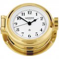 ВЕМПЕ часы в иллюминаторе 120 мм (серия НАУТИК) Часы в латунном иллюминаторе с арабскими цифрами на белом циферблате