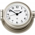 ВЕМПЕ часы в иллюминаторе 120 мм (серия НАУТИК) Часы в иллюминаторе, никелированные, с арабскими цифрами на белом цифферблате